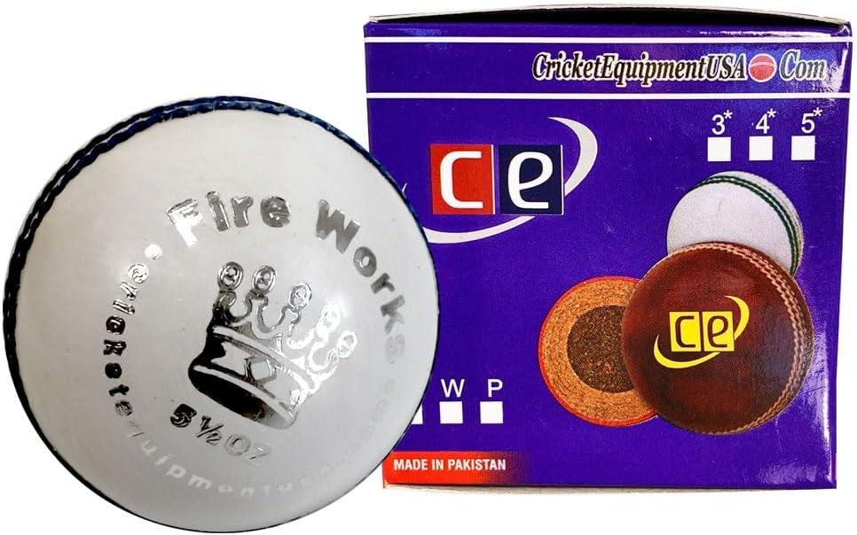 CE Cricket Balls White Red Pink T20 ODI Cricket Matches Tournaments Practice (5.5 Ozs)