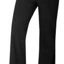 GRAPENT Corduroy Wide Leg Pants Woman High Waisted Trendy Fall Work Casual Elastic Waist Duo Button Welt Pocket Trousers (Large, Black)