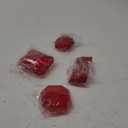 4 Pack Jewel Ornaments 3.9"- 6.2" Acrylic Rectangle Jewel Hanging Decors Christmas Tree Hanging Ornaments Glitter Xmas Rectangle Gemstones for Wedding Holiday Party Decor, (Red) 