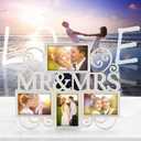 Mr & Mrs Picture Frames,Cherish Every Memory,4 opening photo collage,Silver Plating,Wedding Gifts