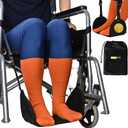 Wheelchair Footrest Hammock, Anti Squeeze Leg Rest for Wheelchair, Foot Sling for Foot Rest Replacement Adjustable Height, Leg Support Hammock w/Soft Base, Wheel Chair Essential Accessories