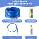 50Ft x 1/4" NPT Airless Paint Sprayer Hose, 8500PSI High Pressure Airless Paint Spray Hose with 5Ft Whip Hose & 1/4" Hose Connector & Sprayer Swivel Joint for Airless Spraying Machine