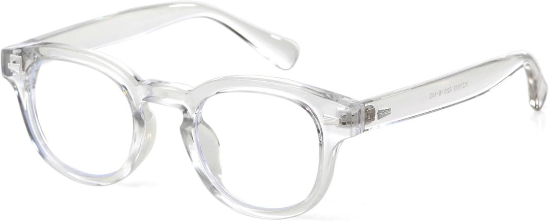 Johnny Depp Round Glasses for Women Men Vintage Circle Thick Frame Eyeglasses Non Prescription Glasses Clear lens Eyewear