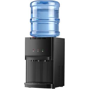 Euhomy Top Load Water Dispenser for 3 or 5 Gallon Bottles, Countertop Water Cooler with 3 Temperatures, Hot & Cold Water with Child Safety Lock, for Home, Office, Kitchen