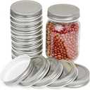 50Pcs 2.75inch Mason Jar Lids Regular Mouth,Lids Leak Proof Secure Mason Storage Solid Caps, 100% Fit & Airtight for Regular Mouth Mason Jars Yogurt Iidss,Canning lidss