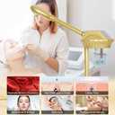 Facial Steamer Professional with More Steam for Deep Cleansing and Hydration, Estheticians Steamer on Wheels with Time Setting, Face Steamer Adjustable Height for Beauty, Spa and Home UseGolden