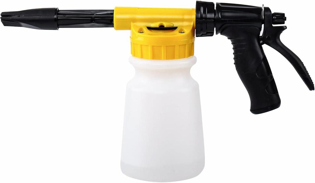 Foam Cannon for Garden HoseAdjustment Ratio Dial Foam Gun,Car Wash Soap Spray Foamer Yellow
