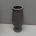 bocola Cemetery Vase with Metal Spike -Headstones Flower Holder with Drainage Hole for Artificial Flowers- Grave Decorations Memorials Sympathy for Loss of Loved Ones (Black Granite)