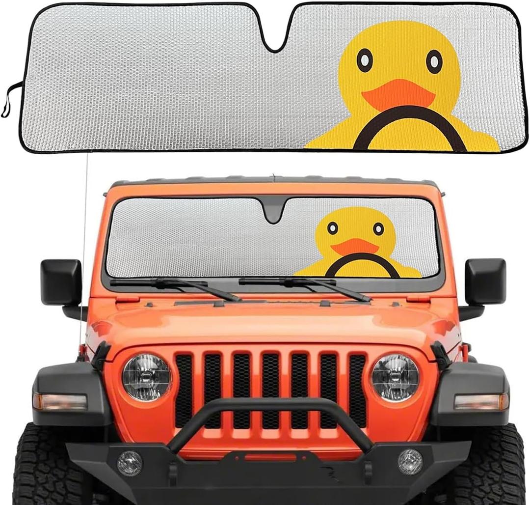 Windshield Sun Shade for Jeep Wrangler TJ JK JL & Gladiator JT 2/4 Door,Duck Sun Shade,Sunshade Windshield for Jeep Wrangler
