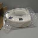 Medline Elevated Locking Toilet Seat, No Arms, 5-Inch Height, Enhanced with Microban Antimicrobial Protection, 350 lb Weight Capacity, Gray - Secure & Comfortable, Easy Installation