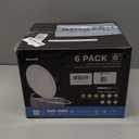 Ensenior 6 Pack 6 Inch LED Recessed Light, Dimmable, 6000K Clear White, 1200LM High Brightness, 12W 120V, Damp Rated, Ultra-Thin Canless Wafer Ceiling Light - ETL & FCC & IC