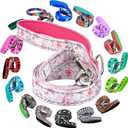 EcoBark Dog Leash - Soft & Reflective Comfort Leash with Padded Handle - Soft, Strong, & Durable for Small, Medium or Large Dogs (Floral) (5 ft x 3/4 in - Narrow Width)