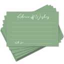 HONPHAX Bridal Shower Advice and Wishes Cards, Baby Shower Wedding Advice and Wishes Cards for The Mr and Mrs, 25 Pack Retirement Graduation Birthday Party Guest Book, Party Favor/Green 003