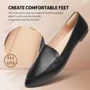 FINIWOR Loafers for Women Flats Shoes Women Pointed Toe Dress Shoes Comfortable Memory Foam Penny Loafers Slip On Shoes, Size US 9