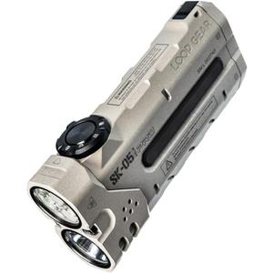 SK05 PRO Mao EDC Flashlight 4360 Lumens, 8000mAh Rechargeable LED Flashlight & Power Bank, 3-in-1 Lighting Modes (Flood/Spot/Side Light) for Camping, Hiking, Emergency - IP68 Waterproof (White)
