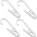 4Pcs Multi Functional Hook Clips for Clothes Drying Towel and Laundry Organization Material for Bathrooms Bedrooms and Balconies