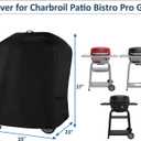 Cover for Charbroil Bistro Pro Electric Grill & Griddle, with Handle & Straps for 25302145 25302146 25302148 25302161, 600D Waterproof All Weather Resistant Electric Cover, Replace CB1250073P4