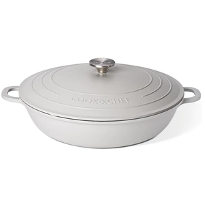 Dutch Oven Pot with Lid – Non Stick Dutch Oven for Sourdough Bread Baking – Cast Aluminum Cooking Pot – Oven Safe Stock Pot – 5.5-Quart, 12 Inch, Gray – by Nuovva