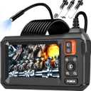 Endoscope Camera with Light, Borescope Camera with 4.3" IPS Screen, 1920P HD with 8 LED Lights, 16.4FT Semi-Rigid Cord Bore Scope, Gadgets for Men & Tools for Men