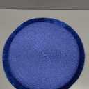 AHHFSMEI Round Braided Placemats 15 Inch Round Table Mats for Dining Tables Natural Woven Heat Resistant Place mats Set of 4 (Navy Blue)