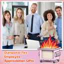 2 x Yerliker Mini Dumpster Emotional Fire Support Positive Picture Frame Gifts Employee Valentines Appreciation Gifts Desk Accessories for Teacher Women Men Office Decor Coworkers(Pink)