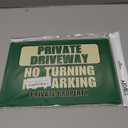 A4 Private Driveway Sign - No Turning, No Parking, Private Property Sign - Aluminium Composite Sign with Pre-Drilled Holes for Easy Mounting