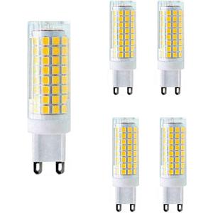 G9 LED Bulb 10W 110V Dimmable LED Corn Light Bulbs 100W Halogen Equivalent, 102 LED 2835, 4000K Natural White, Ceramic G9 Bi-Pin Base for Indoor Home Lighting Chandelier Ceiling Fan, 5 Pack