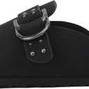 Soda Trisha ~ Women Buckle Strap Slip-On Flatform Mule
