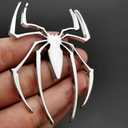2PCS 3D Spider Emblem Car Sticker Metal Chrome Silver Spider Badges Sticker for Universal Car Vehicle, Truck, Motorcycle, RV, Scooter, SUV, Door, Window for Headphone Decorations(Silver-B0C22ZMFK8)