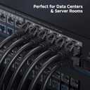 Cable Matters 10Gbps 5-Pack Snagless Short Cat 6 Ethernet Cable - 2ft, Cat 6 Cable, Cat6 Cord, Ethernet Cord, Black