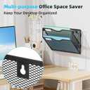 Marbrasse Wall File Holder 2-Tier Hanging Wall File Organizer, Mesh Mail Holder for Papers, Wall Mount File Clipboard & Magazine Organizer Great for Office Home (Black)