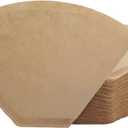 #4 Cone Coffee Filter 8-12 Cup, 200 Count Unbleached Natural Paper, No Blowout, Disposable for Pour Over and Drip Coffee Maker