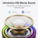 Mini Bluetooth Speaker, 2026 Ultra-Light Mini Bluetooth Speaker, IP7 Waterproof Brief Design, Small Shower Travel Speaker for Outdoor, 8H Playtime, Perfect for Backpacking, Bike, Beach & Gift Black