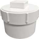 6" PVC Sewer Cleanout Adapter with Plug Pipe Fitting DWV Flush Sewer Cleanout Cap for Drainage Piping System