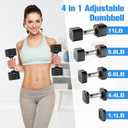 Hezeyferg 22LBS Adjustable Dumbbells Set, Adjustable Weight Dumbbells with 4 Levels 4.4lb, 6.6lb, 8.8lb, 11lb, Hand Weights Sets for Women/Men Home Gym Full Body Workout