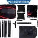 3x6FT Football Net with Throwing Target Strike Zone for Kicking Punting and QB Accuracy Training Portable Football Practice Equipment with Steel Base and Carry Bag