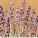 Spring Lavender Floral Door Mat Doormat for Front Door Outdoor Indoor, Farmhouse Purple Lavender Flower Welcome Mat Porch Rugs Outside Entrance, 17x30 Inches