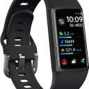 FITVII FINO 2 Slim Fitness Tracker, Smart Watch with Blood Pressure, Blood Oxygen, 24/7 Heart Rate & Sleep Monitor, IP68 Waterproof Health Activity Trackers with Calories Step Counter for Women Men