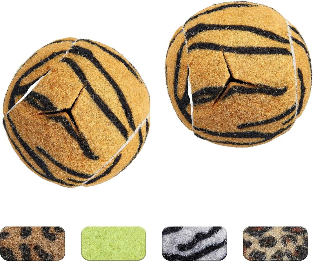 Deluxe Pre Cut Walker Tennis Ball Glides - Walkers Legs Universal Precut Glide Balls, Accessories Gifts for Elderly Seniors or Medical Rehab (Tiger)