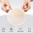 2 x Silicone Nipple Covers for Women Reusable - 2 Pairs Ultra Thin Waterproof Nipple Pasties No Show (Beige)