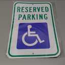 Handicap Parking Sign - 18 x 12 Inch Aluminum With ADA Accessibility Symbol, Reserved Parking, Engineer Grade Reflective Material, UV Protected and Weatherproof (Reflective-Blue)