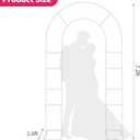 Gawicpy U-Shaped Metal Arched Flower Rack Perfect for Wedding Decorations and Celebrations 7.2 x 4.2 FT Wedding Arch Frame for Birthdays, Parties, and More (White)