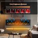 33" Smart WiFi Electric Fireplace Insert, 13 Flame & Fuel Bed with Automatic Cycle, Fireplace Heater with APP Control & Thermostat, Timer, Recessed and Wall Mounted