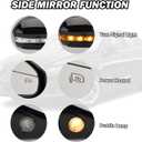 Right Passenger Side Mirror for 2013 2014 2015 2016 Ford Fusion Sedan S SE SE Hybrid,Power Mirror with Heated,In-housing Signal Light,Puddle Lights,Manual Folding,Ford Fusion Mirror Black