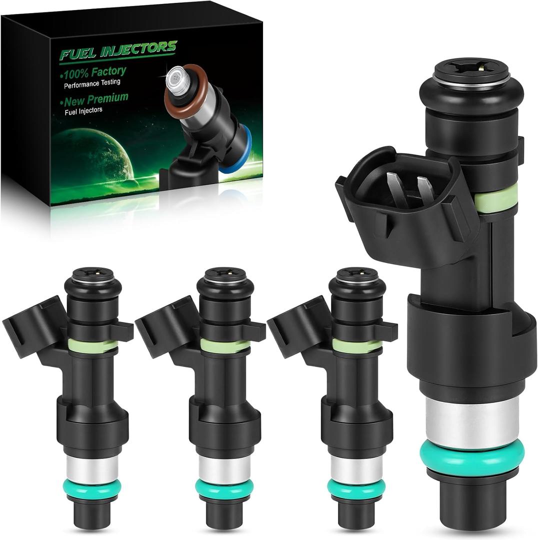 Upgraded Fuel Injectors for:-Nissan Sentra 2.0L 2007-2012 Versa Cube 1.8L 2009-2014 NV200 2.0L 2013 2014 2015 2016 2017 OE#16600-EN200, FBY2850, FJ1056 (ALL NEW Set of 4)