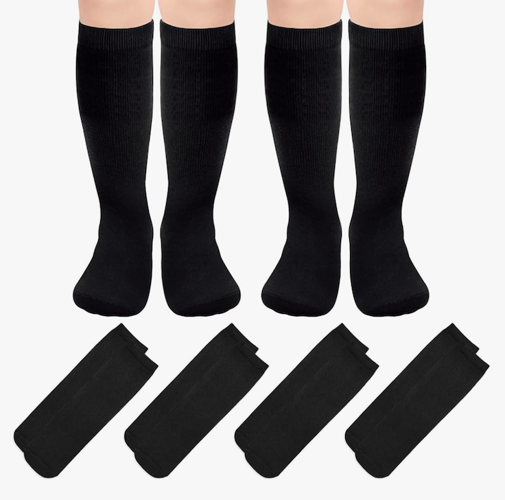 Sarfel 4 Pairs Youth Kids Toddler Soccer Socks Girls Boys Baseball Socks Kids Football Softball Accessories Team Sports