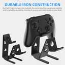 ASIEIT 2Packs Controller Holder, 2 Tier Universal Aluminum Display Stand for Desk Game Enthusiasts Gift Stand Compatible with Series XS, Elite 2, PS5, PS3, Switch Pro and Almost All Controller, Black
