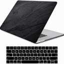 Funut for MacBook Air 13-inch Case 2022 2021 2020 2019 2018 Release M1 A2337/A2179/A1932, MacBook Air 2021 Case, Plastic Hard Shell Cover & Keyboard Cover for MacBook Air 13.3 inch, Black Marble