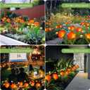 Solar Garden Lights, 4 Pack Solar Swaying Bee Lights with Flowers, Waterproof Firefly Light Outdoor for Garden Patio Yard Pathway Fall Decoration Gifts for Women Mother's Day