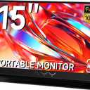 AYY Portable Monitor for Laptop 15 Inch, FHD 1080P USB-C HDMI Travel Monitor External for Computer, Second Display HDR IPS Gaming Monitor Extender for PC MAC Phone PS4/5 Xbox Switch, Built-in Speakers
